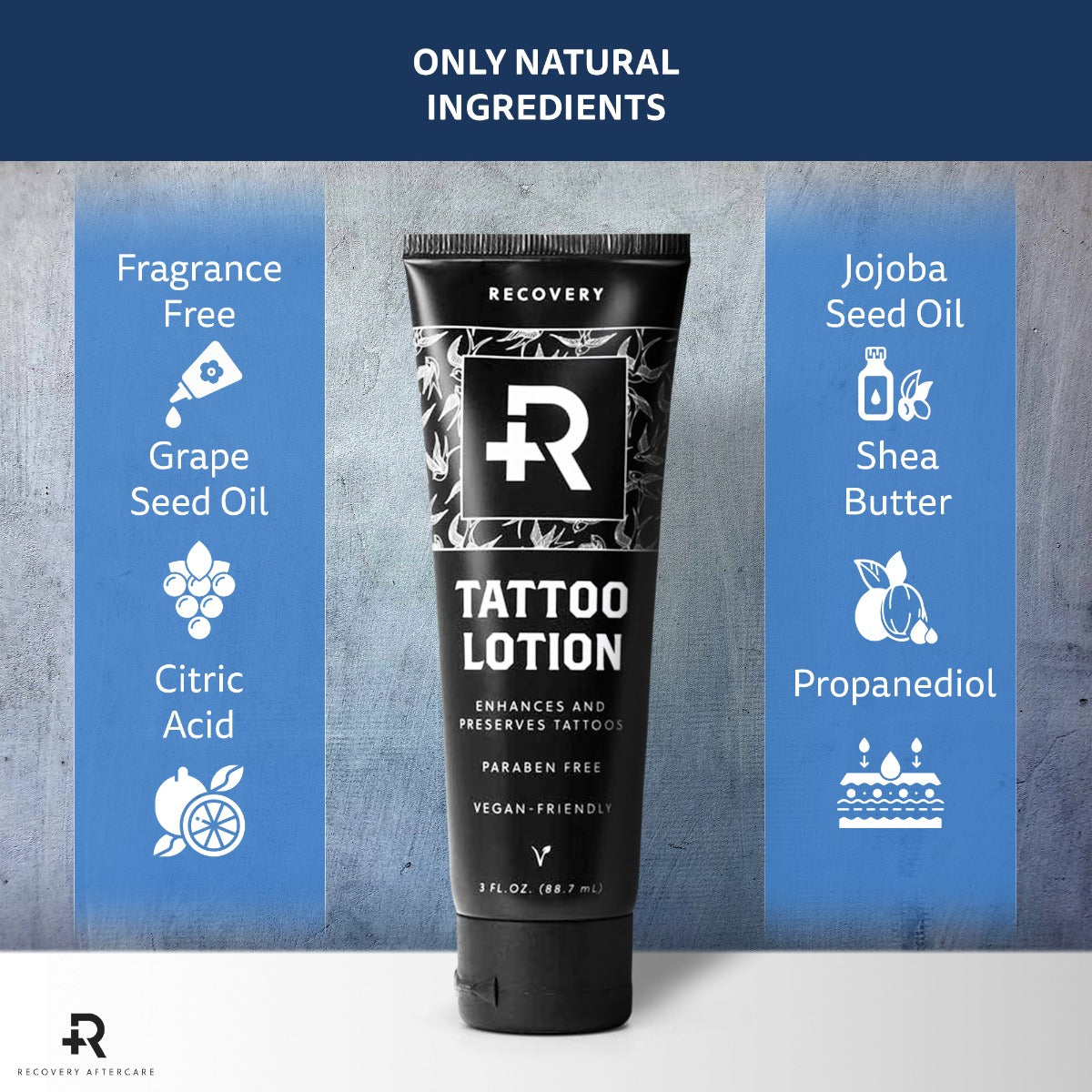  Recovery Tattoo Lotion — 3oz Tube