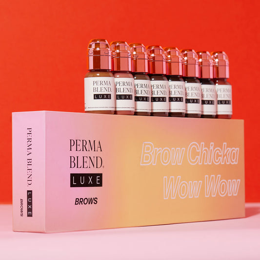 Luxe Brow Chicka Wow Wow Brow Set — Luxe Perma Blend — 8 1/2oz Bottles - Luxe Brow Chicka Wow Wow Brow Set — Luxe Perma Blend — 8 1/2oz Bottles