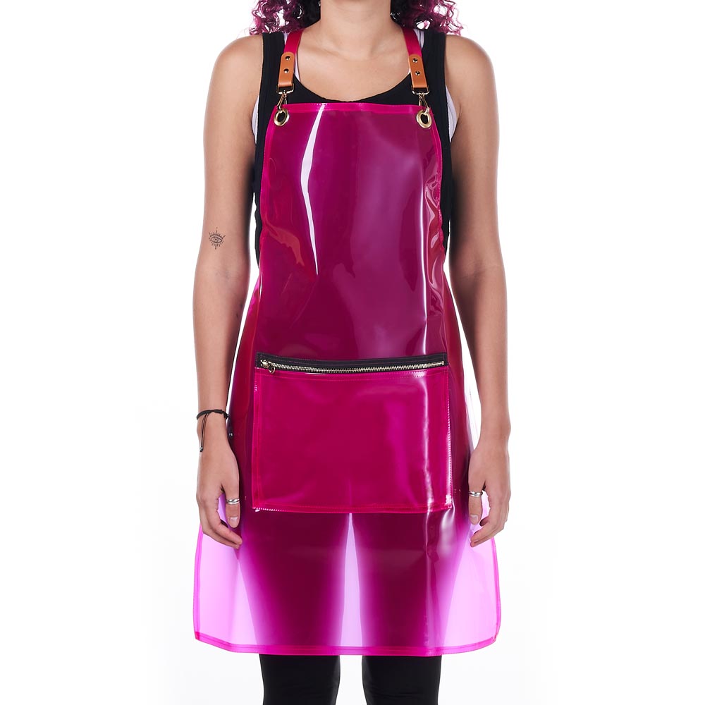  Saferly Vinyl Apron — Pink