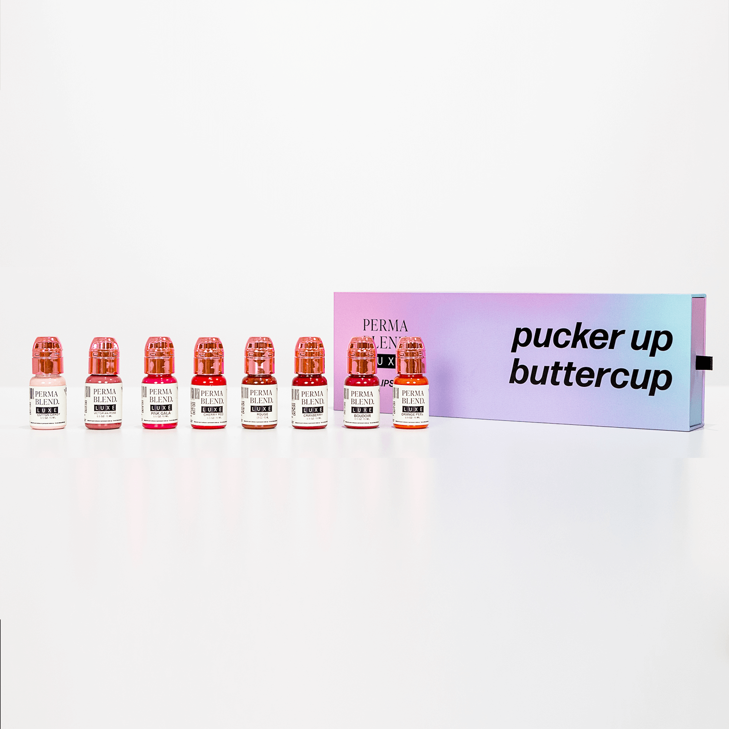 Luxe Pucker Up Buttercup Lip Set — Luxe Perma Blend — 8 1/2oz Bottles