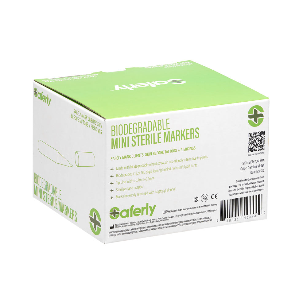 Saferly Biodegradable Mini Sterile Markers — Pick Size