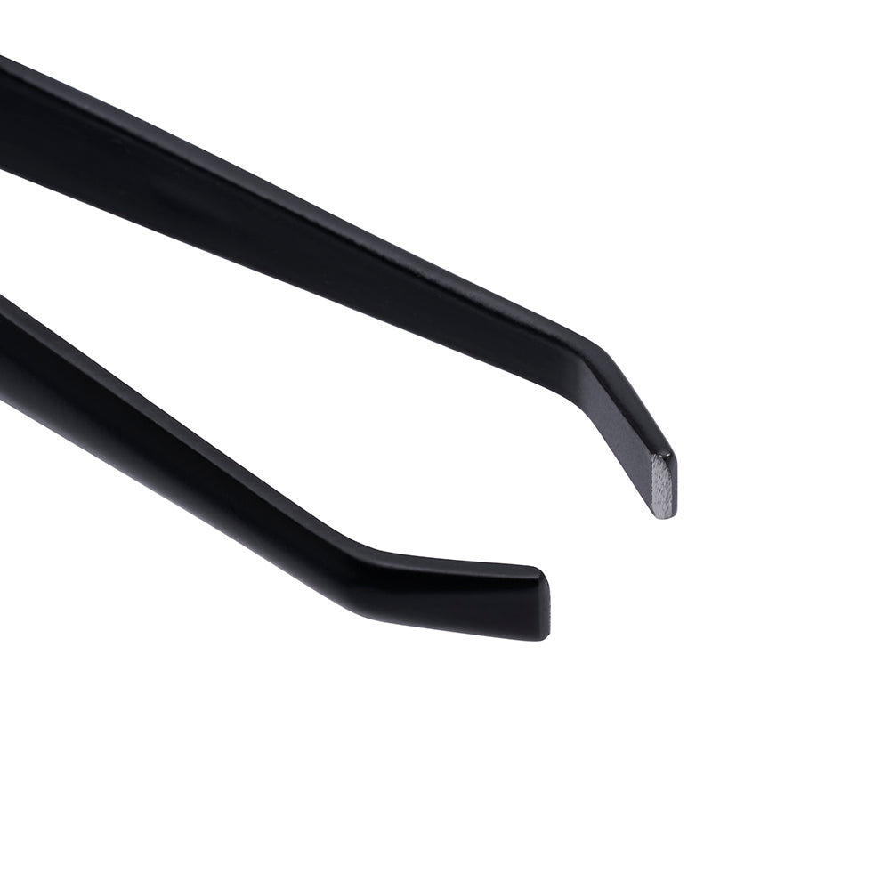  Saferly Anti-Static Black Slanted Tweezers