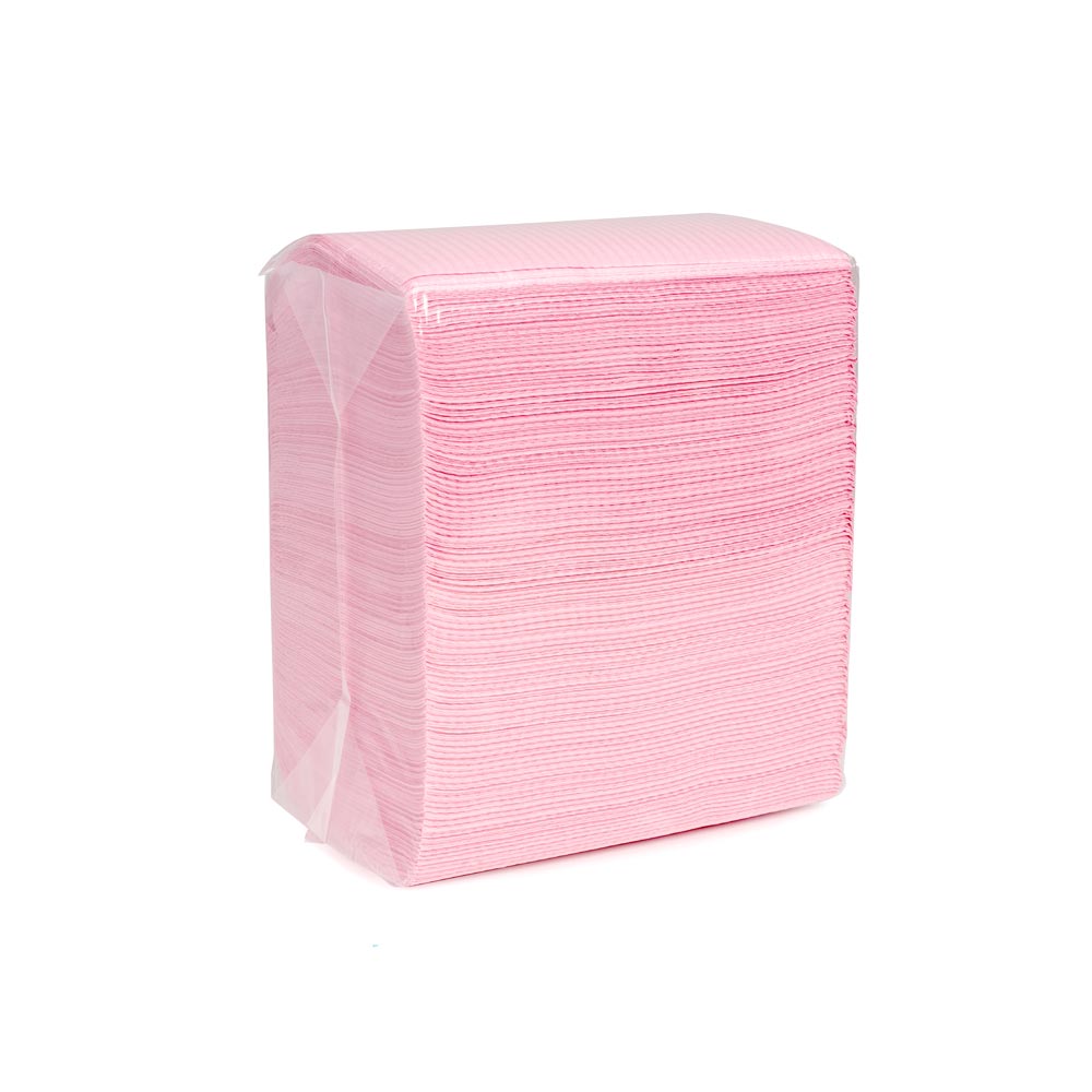  Saferly Pink Dental Bibs — Box of 200