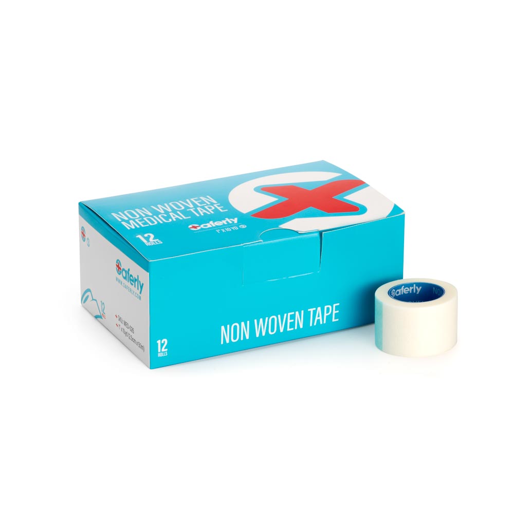  Saferly Non-Woven Paper Medical Cloth Tape — 1"