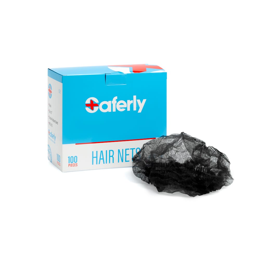  Saferly Hair Nets — Box of 100