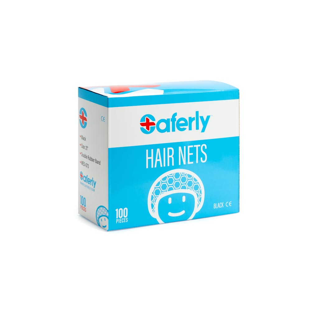  Saferly Hair Nets — Box of 100