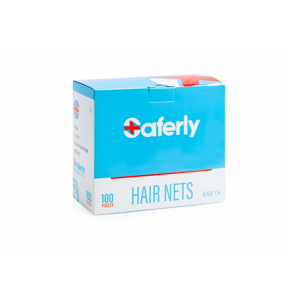  Saferly Hair Nets — Box of 100