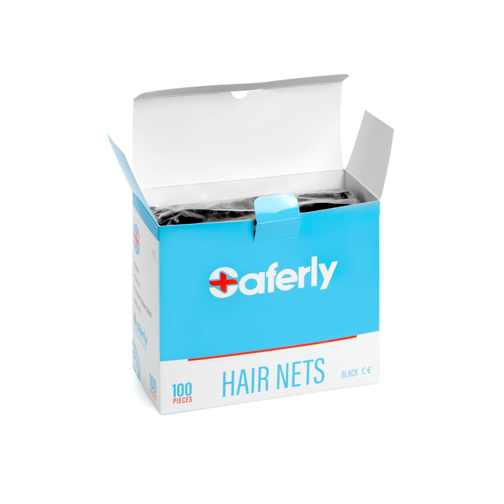  Saferly Hair Nets — Box of 100