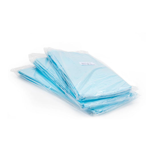 Saferly Blue Drape Cloth Sheets — 40" x 60" — Bag of 10 or Case of 100 - Saferly Blue Drape Cloth Sheets — 40