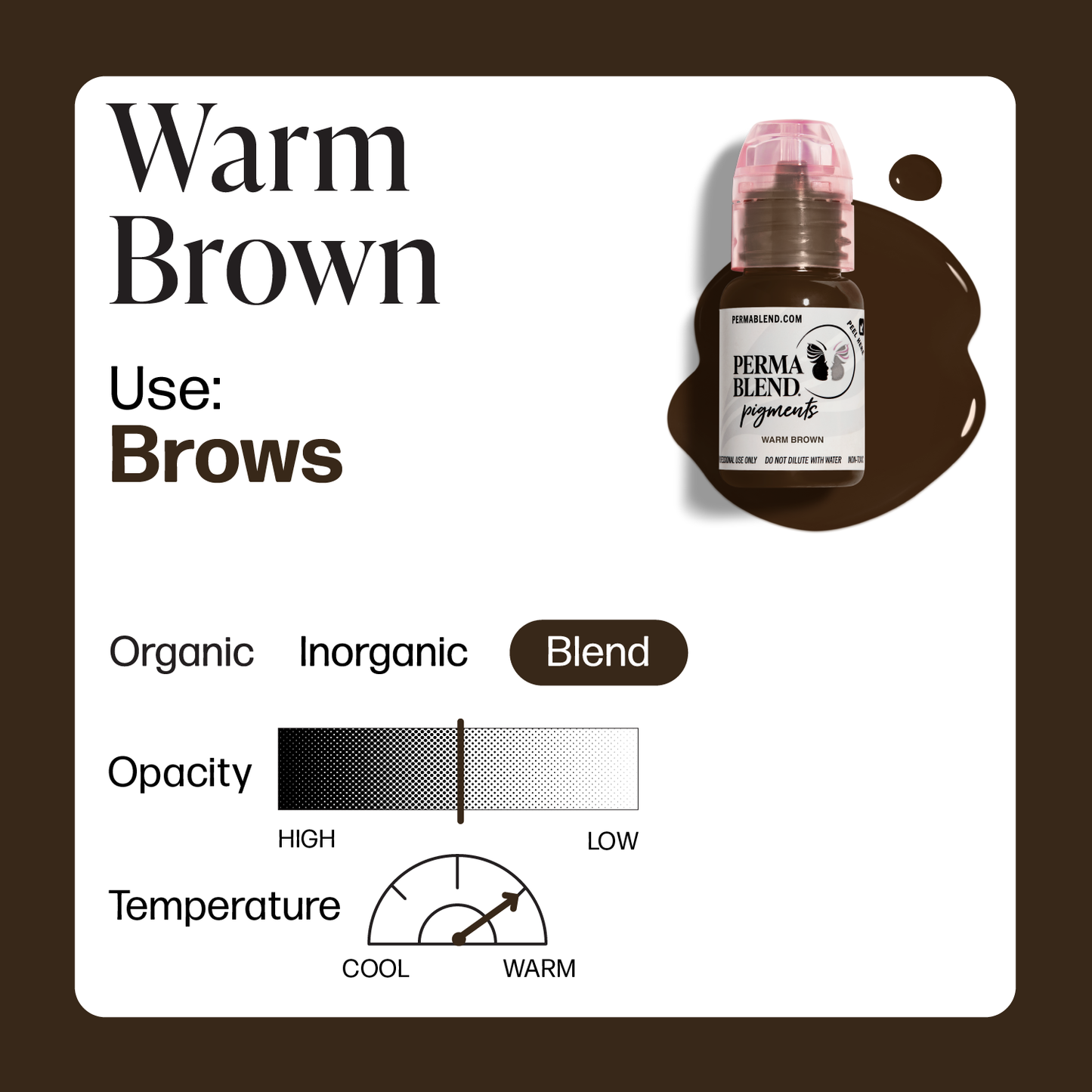  Warm Brown  — Perma Blend — 1/2oz Bottle