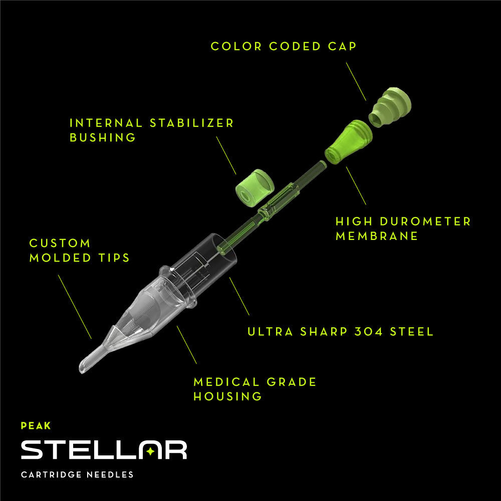  Peak Stellar Needle Cartridges — Box of 20