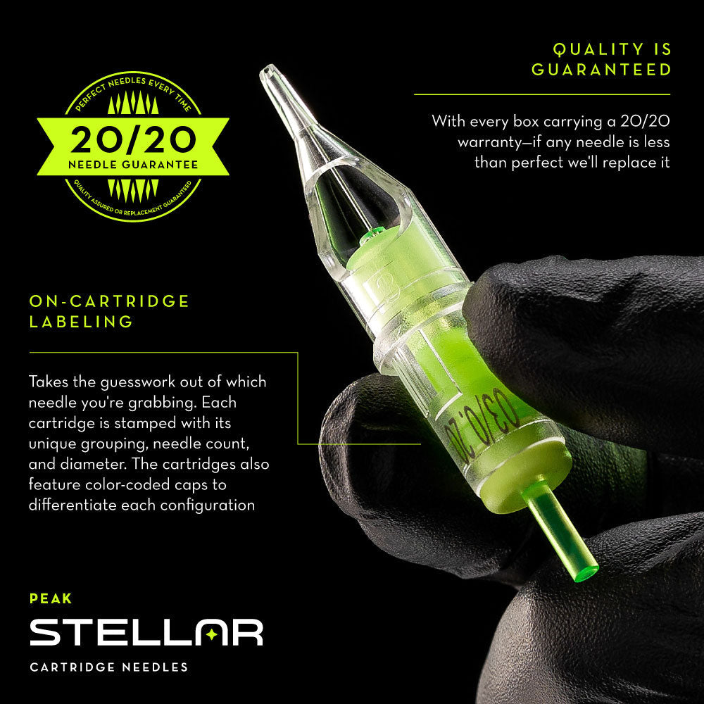  Peak Stellar Needle Cartridges — Box of 20