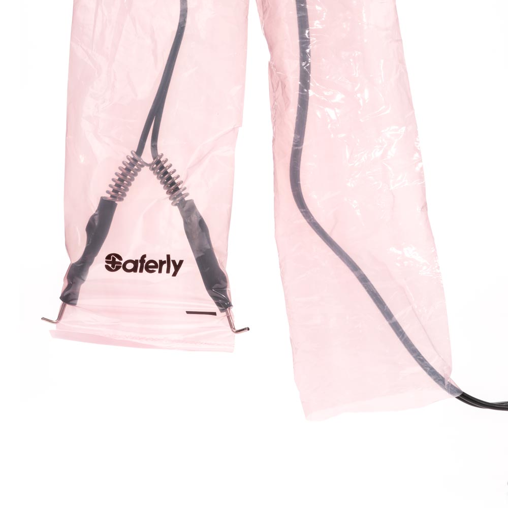  Saferly 32" Clip Cord Sleeves + Machine Bags — Pink — Box of 200