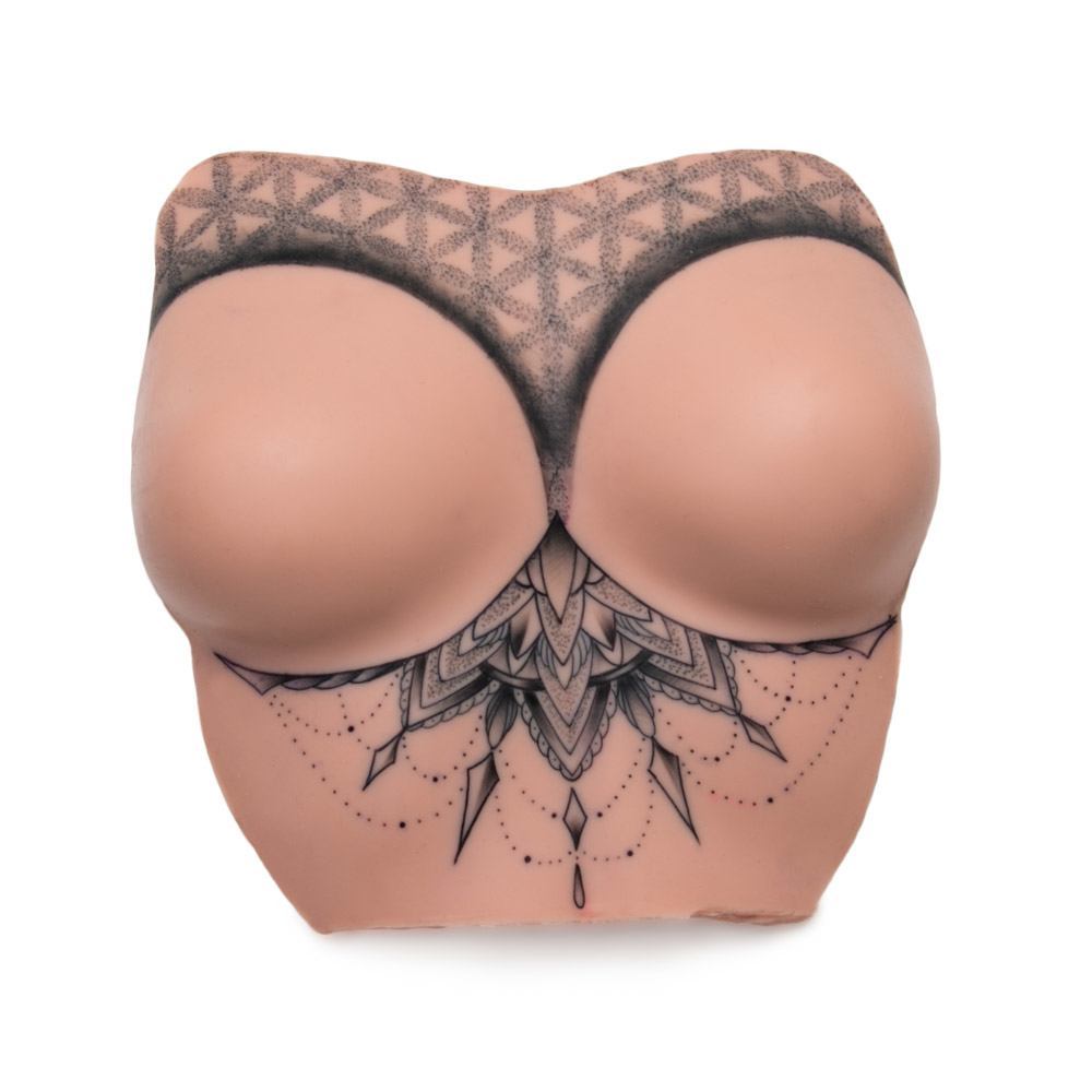  A Pound of Flesh Tattooable Synthetic Breasts with Torso