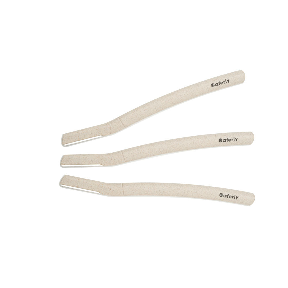  Saferly Biodegradable Eyebrow Razors — Box of 3