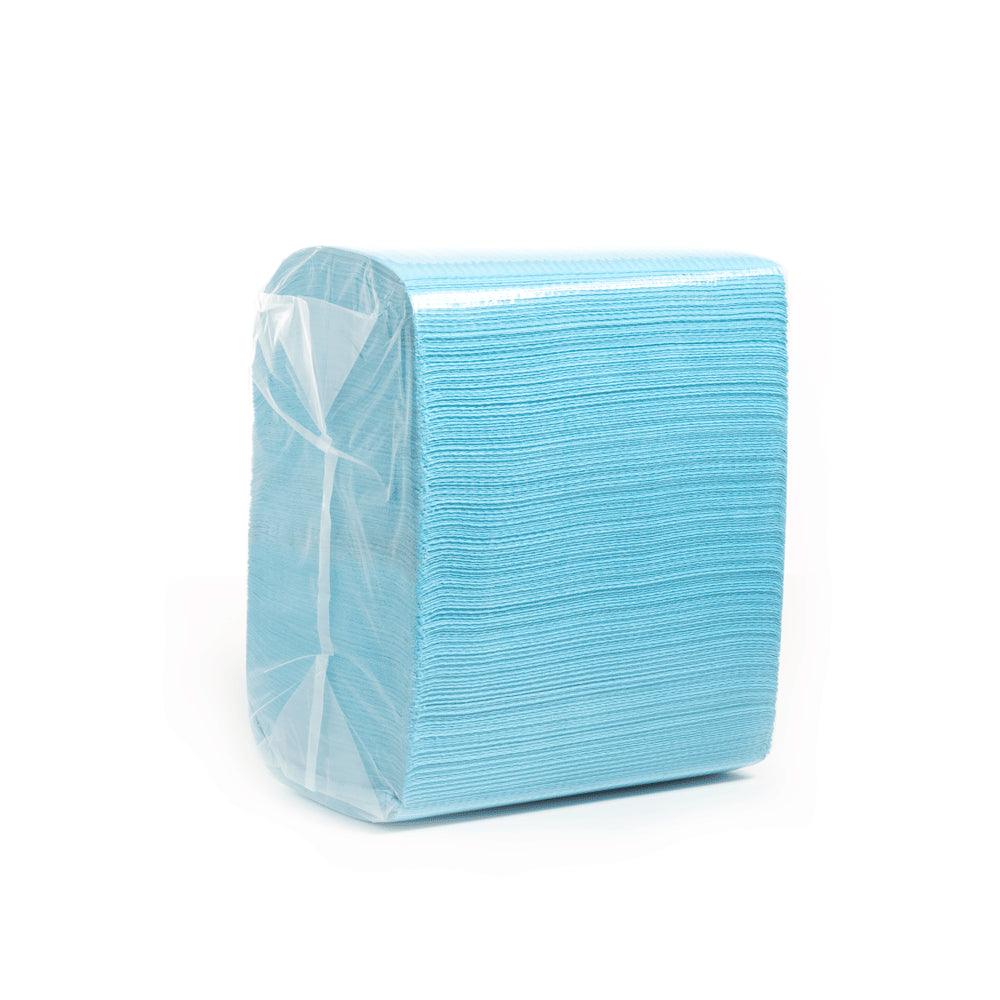  Saferly Blue Dental Bibs — 13" x 18" — Box of 200